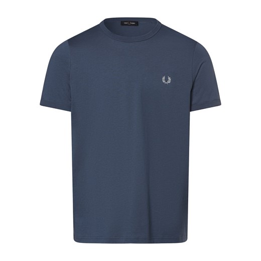 Fred Perry T-shirt męski Mężczyźni Bawełna niebieski jednolity ze sklepu vangraaf w kategorii T-shirty męskie - zdjęcie 170230375