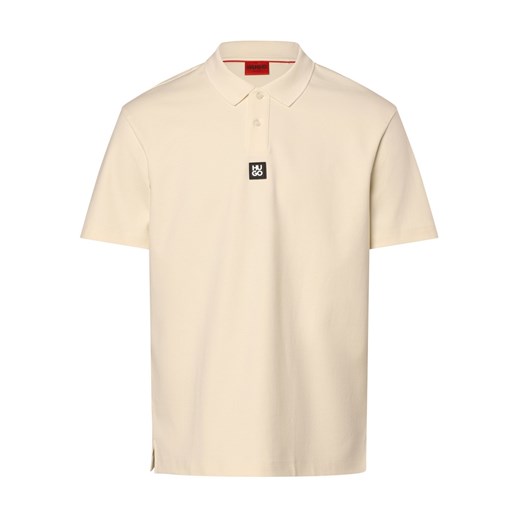 HUGO Męska koszulka polo - Deabono Mężczyźni Bawełna écru jednolity L vangraaf