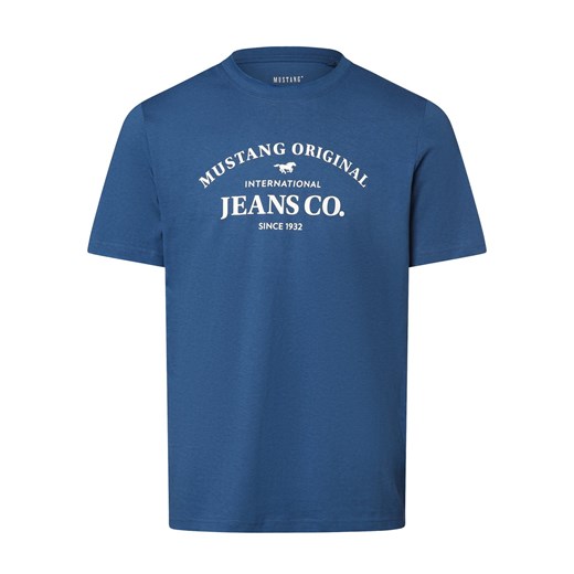 Mustang Koszulka Herrern - styl Austin Mężczyźni Bawełna niebieski nadruk ze sklepu vangraaf w kategorii T-shirty męskie - zdjęcie 170230415