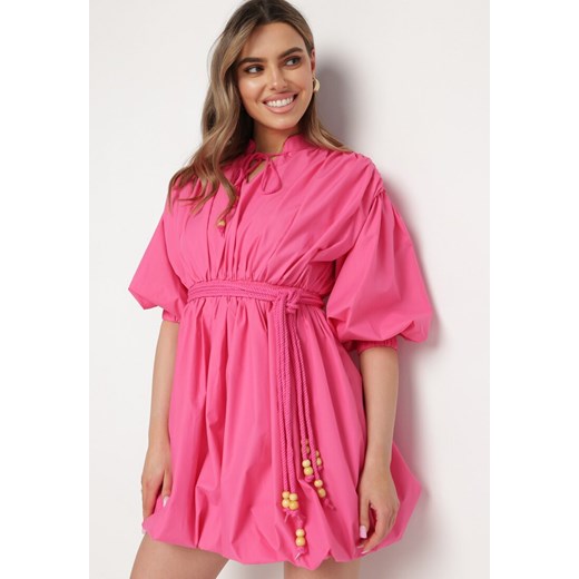 Różowa Sukienka Adousa ze sklepu Born2be Odzież w kategorii Sukienki - zdjęcie 170233045