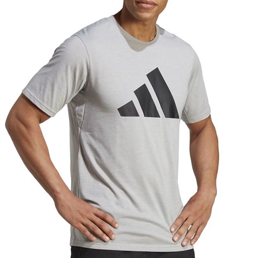 Koszulka adidas Train Essentials Feelready Logo Training IB8276 - szara ze sklepu streetstyle24.pl w kategorii T-shirty męskie - zdjęcie 170233255