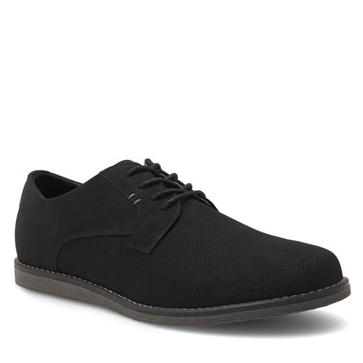 Buty eleganckie męskie Lanetti czarne 