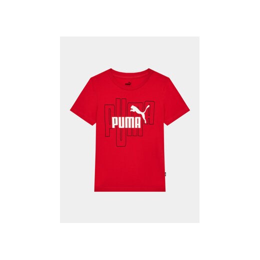 Puma T-Shirt Graphics No.1 Logo 676823 Czerwony Regular Fit ze sklepu MODIVO w kategorii T-shirty chłopięce - zdjęcie 170236925