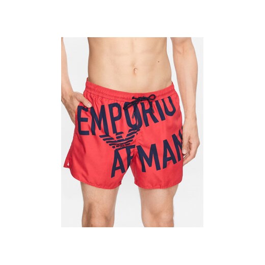 Emporio Armani Underwear Szorty kąpielowe 211740 3R424 21875 Czerwony Regular Fit ze sklepu MODIVO w kategorii Kąpielówki - zdjęcie 170237029