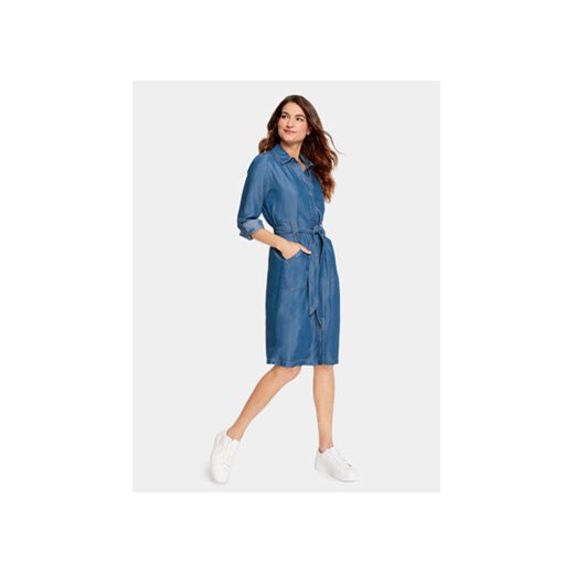 Olsen Sukienka koszulowa 13001739 Niebieski Regular Fit ze sklepu MODIVO w kategorii Sukienki - zdjęcie 170237287