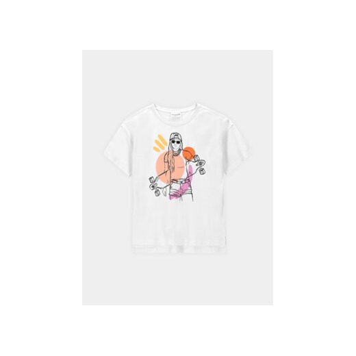 Coccodrillo T-Shirt WC4143202CEJ Biały Regular Fit ze sklepu MODIVO w kategorii Bluzki dziewczęce - zdjęcie 170237546