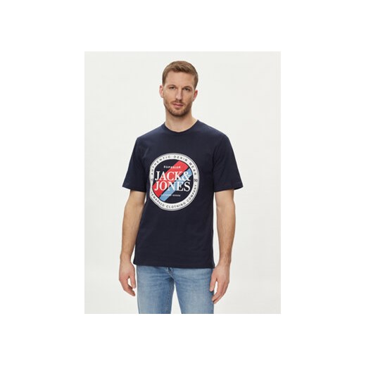 Jack&Jones T-Shirt Loof 12248624 Granatowy Standard Fit ze sklepu MODIVO w kategorii T-shirty męskie - zdjęcie 170237566
