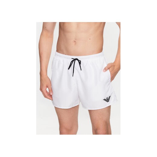 Emporio Armani Underwear Szorty kąpielowe 211752 3R438 00010 Biały Regular Fit ze sklepu MODIVO w kategorii Kąpielówki - zdjęcie 170237699