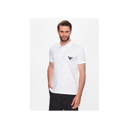 Emporio Armani Underwear Polo 211804 3R482 00010 Biały Regular Fit ze sklepu MODIVO w kategorii T-shirty męskie - zdjęcie 170237858