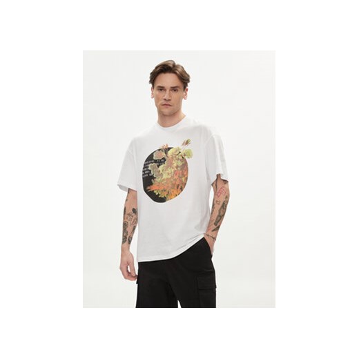 Jack&Jones T-Shirt Floral 12253401 Biały Wide Fit ze sklepu MODIVO w kategorii T-shirty męskie - zdjęcie 170237866