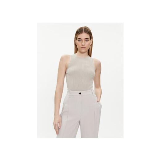 Calvin Klein Top K20K206506 Biały Slim Fit ze sklepu MODIVO w kategorii Bluzki damskie - zdjęcie 170238029