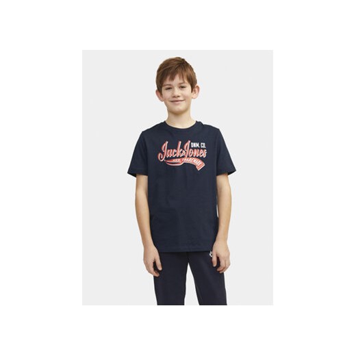 Jack&Jones Junior T-Shirt 12257379 Granatowy Standard Fit ze sklepu MODIVO w kategorii T-shirty chłopięce - zdjęcie 170238076
