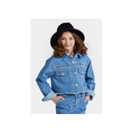 Coccodrillo Kurtka jeansowa WC4152301JCG Niebieski Regular Fit ze sklepu MODIVO w kategorii Kurtki dziewczęce - zdjęcie 170238079