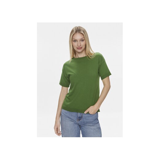 United Colors Of Benetton T-Shirt 103CD102M Zielony Regular Fit ze sklepu MODIVO w kategorii Bluzki damskie - zdjęcie 170238099