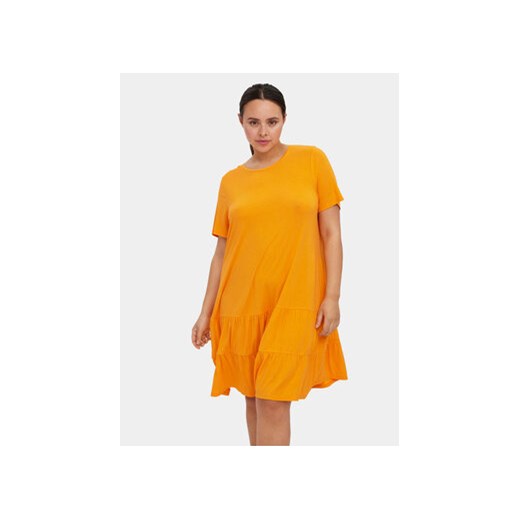 Vero Moda Curve Sukienka codzienna Hannah 10263960 Pomarańczowy Regular Fit 48_50 promocja MODIVO