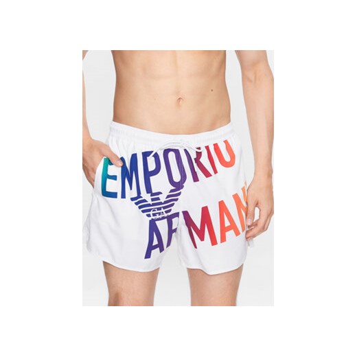 Emporio Armani Underwear Szorty kąpielowe 211740 3R424 93610 Biały Regular Fit ze sklepu MODIVO w kategorii Kąpielówki - zdjęcie 170238335