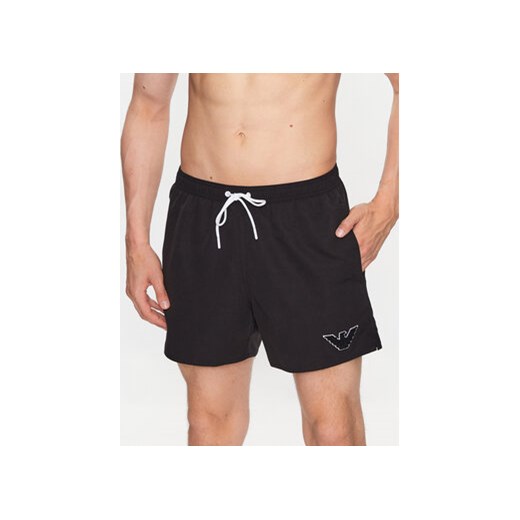 Emporio Armani Underwear Szorty kąpielowe 211740 3R427 00020 Czarny Regular Fit ze sklepu MODIVO w kategorii Kąpielówki - zdjęcie 170238339