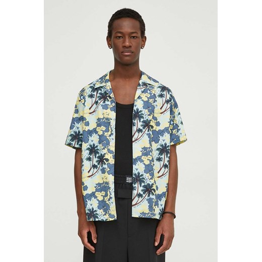 PS Paul Smith koszula bawełniana męska kolor niebieski regular M2R.695U.M22027 ze sklepu ANSWEAR.com w kategorii Koszule męskie - zdjęcie 170238916