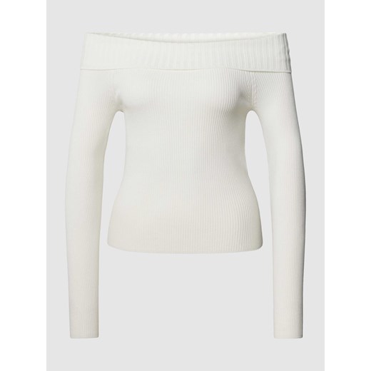 Sweter z odkrytymi ramionami w jednolitym kolorze model ‘BERTHA’ ze sklepu Peek&Cloppenburg  w kategorii Swetry damskie - zdjęcie 170242749