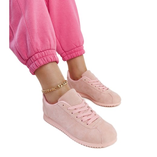 Różowe lekkie sneakersy Rashad ze sklepu ButyModne.pl w kategorii Buty sportowe damskie - zdjęcie 170243177