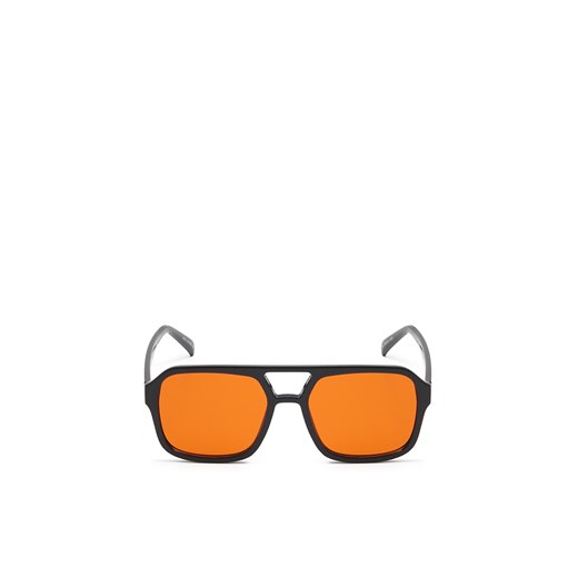 Cropp - Okulary przeciwsłoneczne aviator - pomarańczowy Cropp Uniwersalny Cropp