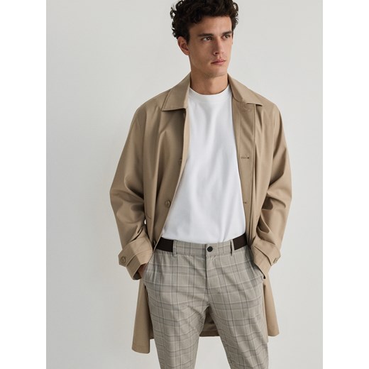 Reserved - Spodnie slim fit - beżowy Reserved 29 Reserved