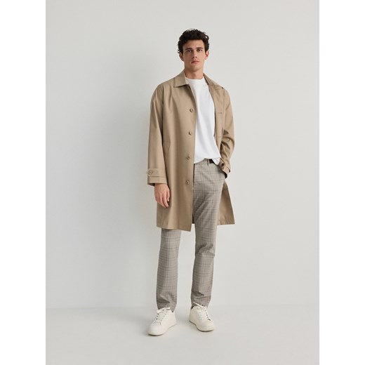 Reserved - Spodnie slim fit - beżowy Reserved 30 Reserved