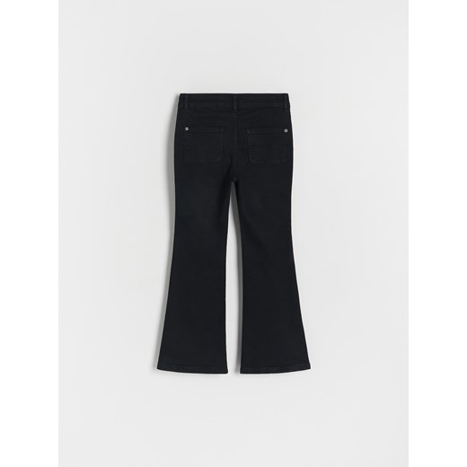 Reserved - Jeansy flare high waist - czarny ze sklepu Reserved w kategorii Spodnie dziewczęce - zdjęcie 170245886