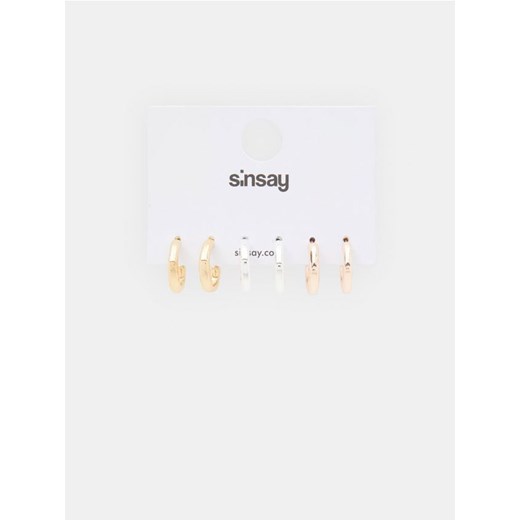 Sinsay - Kolczyki 3 pack - wielobarwny ze sklepu Sinsay w kategorii Kolczyki - zdjęcie 170246607