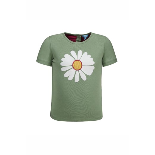T-shirt niemowlęcy zielony ze stokrotką - Lief ze sklepu 5.10.15 w kategorii Koszulki niemowlęce - zdjęcie 170247457