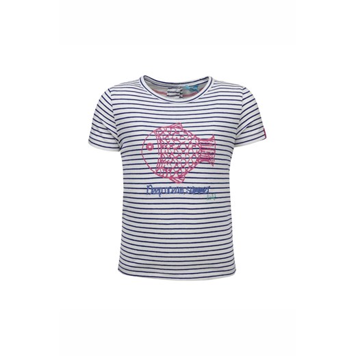 T-shirt dziewczęcy w  paski z rybką - Lief ze sklepu 5.10.15 w kategorii Koszulki niemowlęce - zdjęcie 170247556