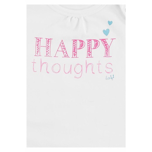 T-shirt dziewczęc Happy thoughts - biały - Lief Lief 116 5.10.15
