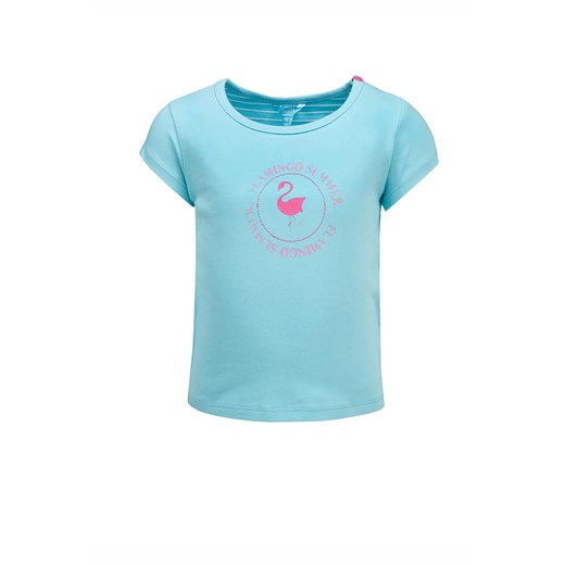T-shirt dziewczęcy, turkusowy, flaming, Lief ze sklepu 5.10.15 w kategorii Bluzki dziewczęce - zdjęcie 170247788