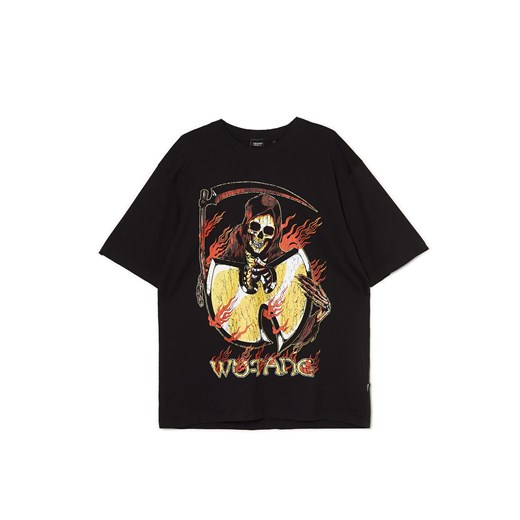 Cropp - Czarna koszulka z nadrukiem - czarny ze sklepu Cropp w kategorii T-shirty męskie - zdjęcie 170252557