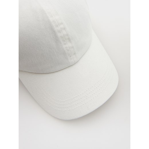 Reserved - Bawełniana czapka z daszkiem - kremowy Reserved ONE SIZE Reserved