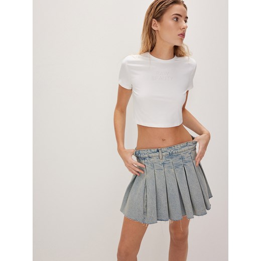 Reserved - Jeansowa spódnica mini - niebieski Reserved L Reserved