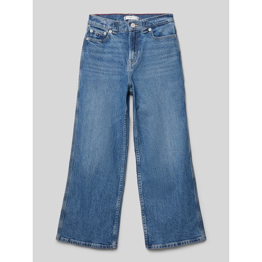 Jeansy o luźnym kroju z wyhaftowanym logo ze sklepu Peek&Cloppenburg  w kategorii Spodnie dziewczęce - zdjęcie 170254367