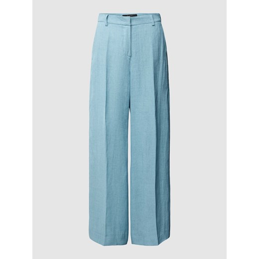 Spodnie lniane o kroju regular fit z szeroką nogawką model ‘MALIZIA’ ze sklepu Peek&Cloppenburg  w kategorii Spodnie damskie - zdjęcie 170255055