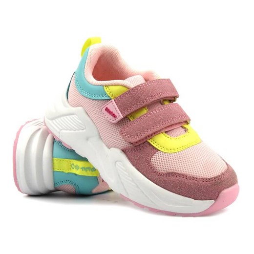 Buty sportowe dziecięce różowe BEFADO na rzepy z tkaniny 