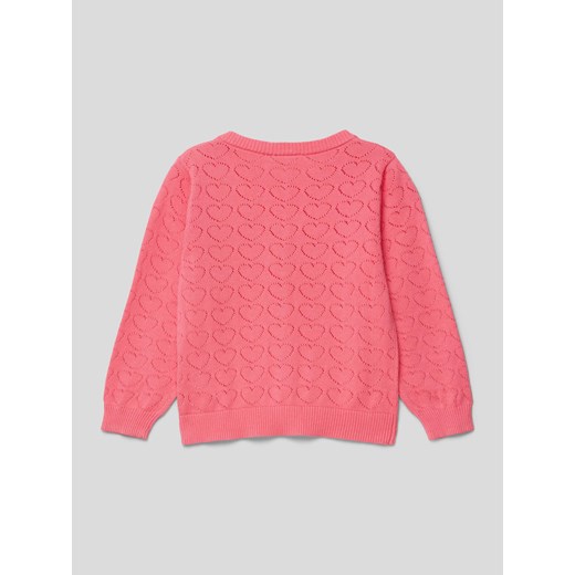 Sweter dziewczęcy Name It różowy dzianinowy 