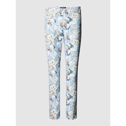 Spodnie materiałowe o kroju slim fit z kwiatowym wzorem na całej powierzchni Gardeur 42 Peek&Cloppenburg 