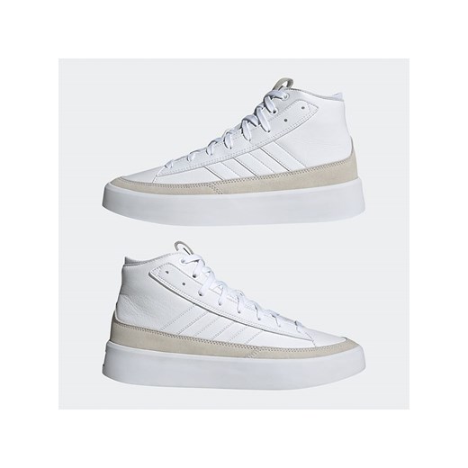adidas Skórzane sneakersy &quot;ZNSORED&quot; w kolorze białym ze sklepu Limango Polska w kategorii Trampki męskie - zdjęcie 170261925