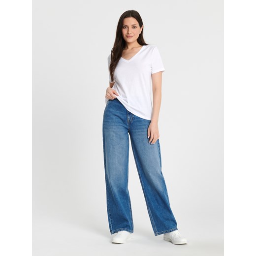 Bluzka damska Sinsay w serek z krótkim rękawem 