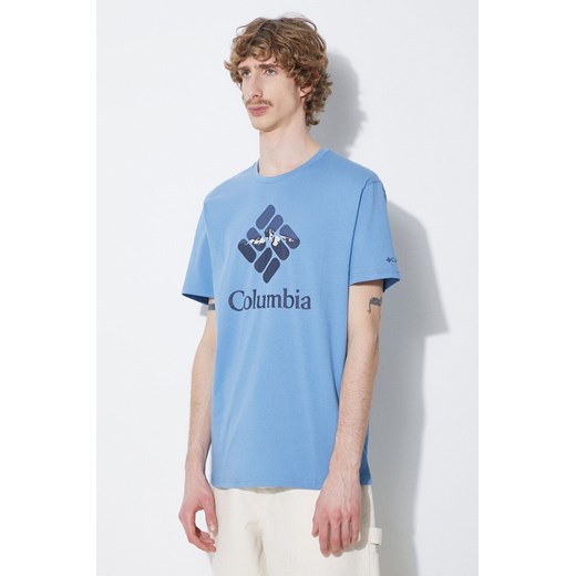 T-shirt męski Columbia z bawełny 