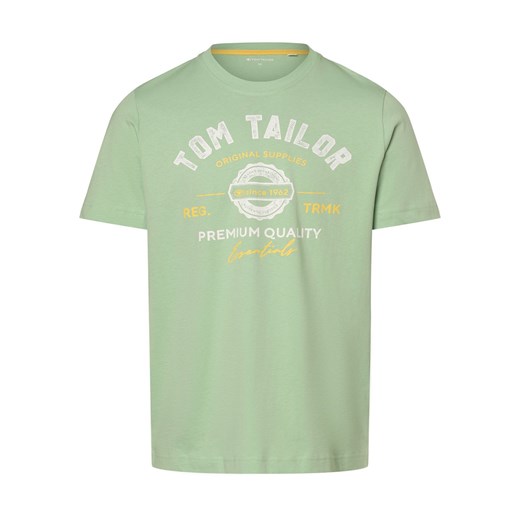 Tom Tailor T-shirt męski Mężczyźni Bawełna seledynowy nadruk ze sklepu vangraaf w kategorii T-shirty męskie - zdjęcie 170263566