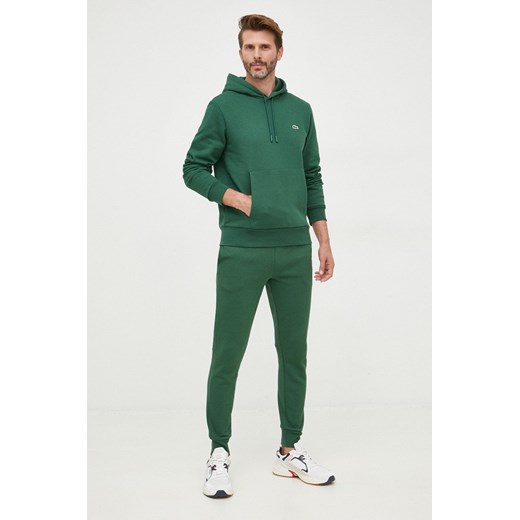 Zielone spodnie męskie Lacoste dresowe 