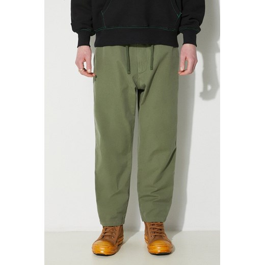 Universal Works spodnie bawełniane Hi Water Trouser kolor zielony proste 30520.BIRCH ze sklepu PRM w kategorii Spodnie męskie - zdjęcie 170264257