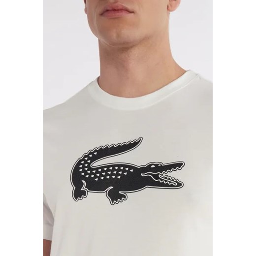 Biały t-shirt męski Lacoste