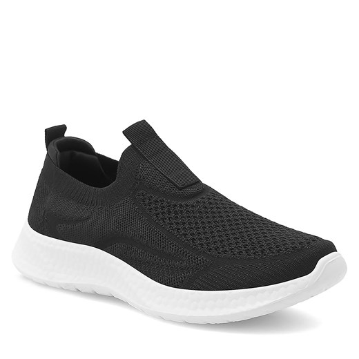 Czarne buty sportowe damskie Jenny Fairy sneakersy płaskie wiosenne