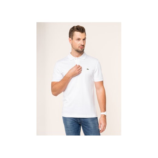 Lacoste Polo DH2050 Biały Regular Fit ze sklepu MODIVO w kategorii T-shirty męskie - zdjęcie 170269785